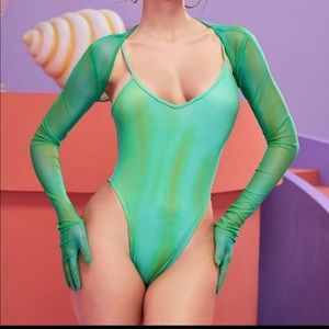 Green body suit